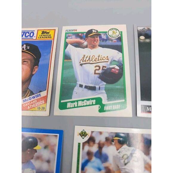 Lot of 7 Mark McGwire Baseball Cards Various Years - Picture 3 of 9
